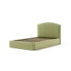 Letti E Comodini- Letto piazza e mezza contenitore "moon" in tessuto verde 120x190 cm