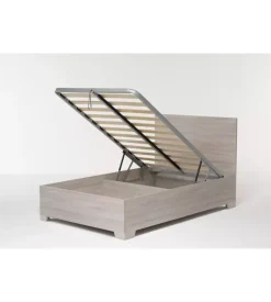 Letti E Comodini- Letto piazza e mezza contenitore con piedini "hi box" olmo naturale 120x190 cm