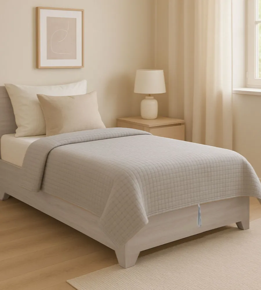 Letti E Comodini- Letto piazza e mezza contenitore con piedini "hi box" olmo naturale 120x190 cm