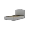 Letti E Comodini|Letto piazza e mezza contenitore "moon" in ecopelle grigio 120x190 cm