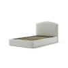 Letti E Comodini|Letto piazza e mezza contenitore "moon" in tessuto bianco 120x190 cm