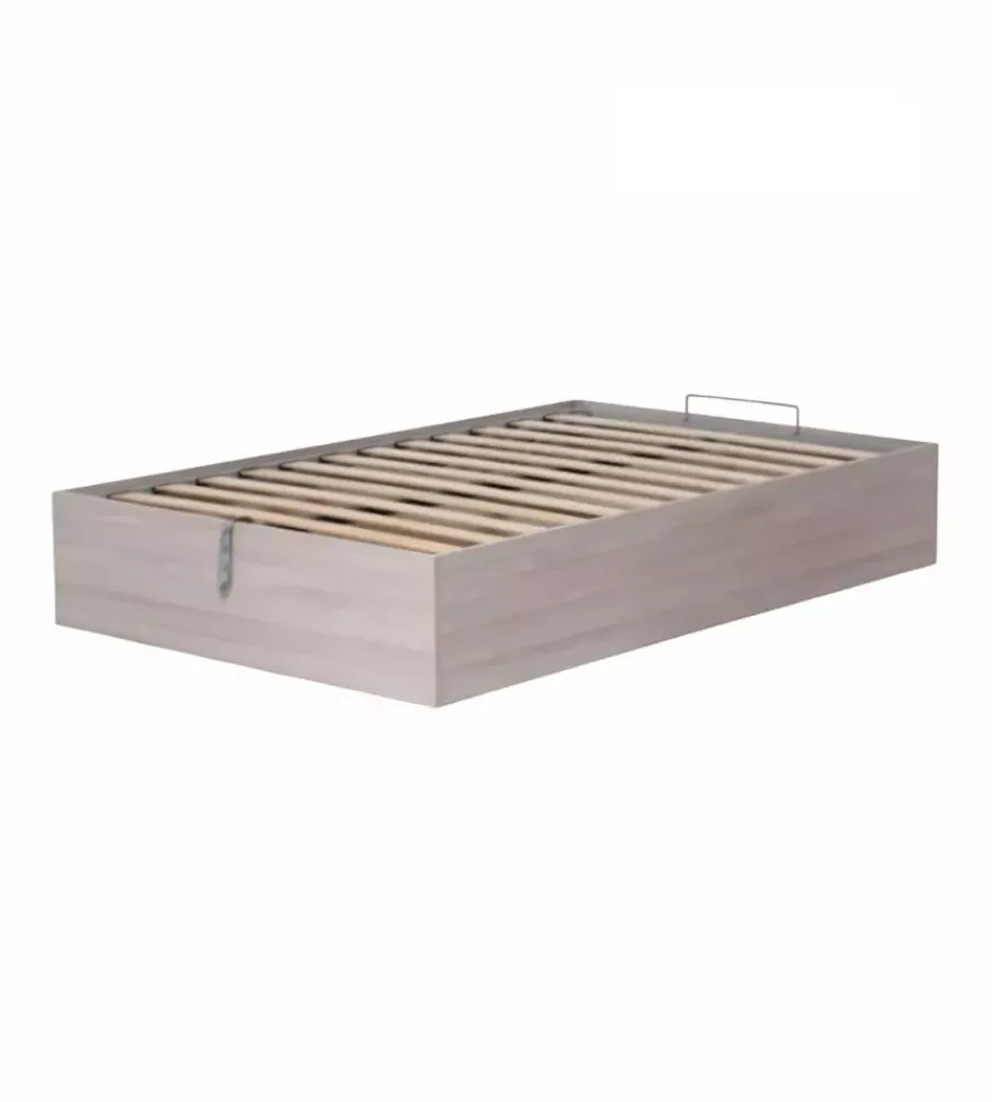 Letti E Comodini- Letto piazza e mezza contenitore "bed box" olmo naturale 120x190 cm