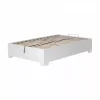 Letti E Comodini- Letto piazza e mezza contenitore con piedini "bed box" bianco 120x190 cm