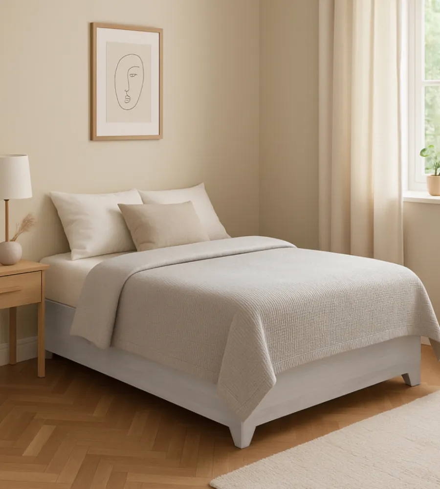 Hot Letto piazza e mezza contenitore con piedini "bed box" olmo naturale 120x190 cm Letti E Comodini