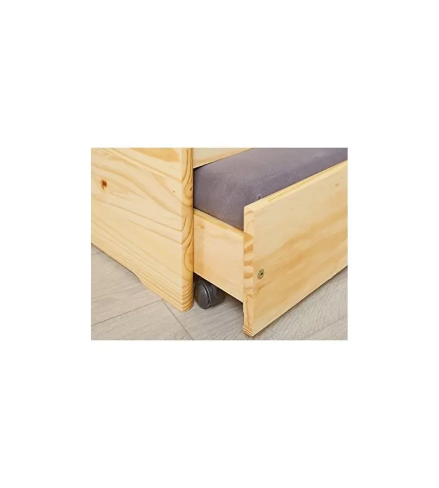 Online Letto singolo 3 in 1 in pino massello 90x200 cm Letti E Comodini