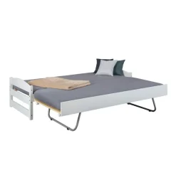 Letti E Comodini- Letto singolo con secondo letto estraibile 209x62x97 cm