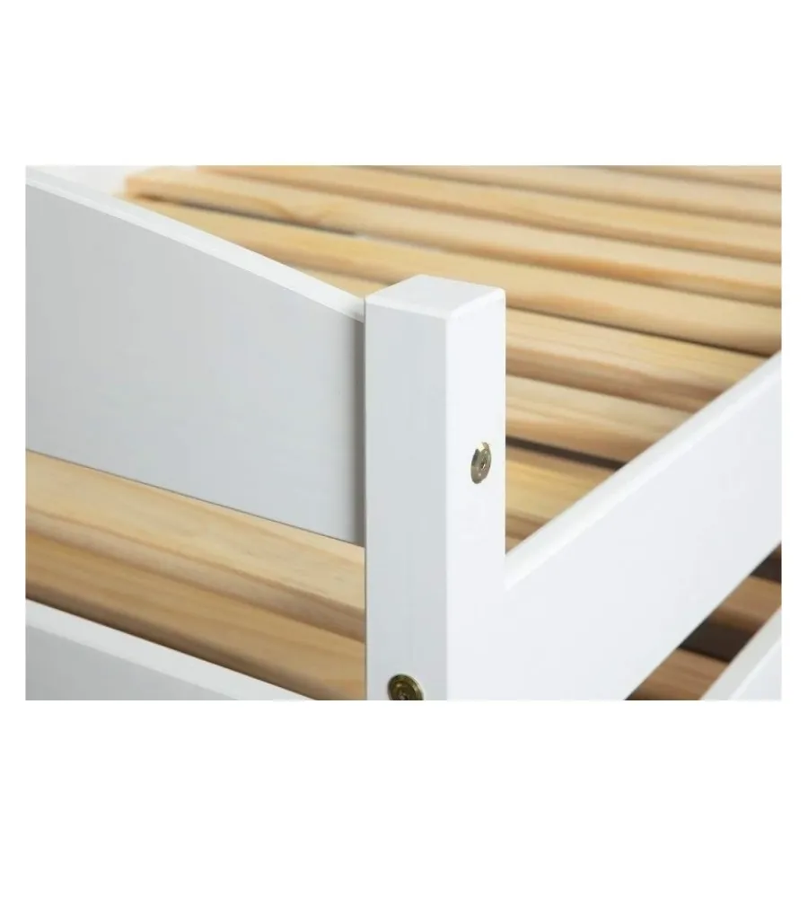 Letti E Comodini- Letto singolo con secondo letto estraibile 209x62x97 cm
