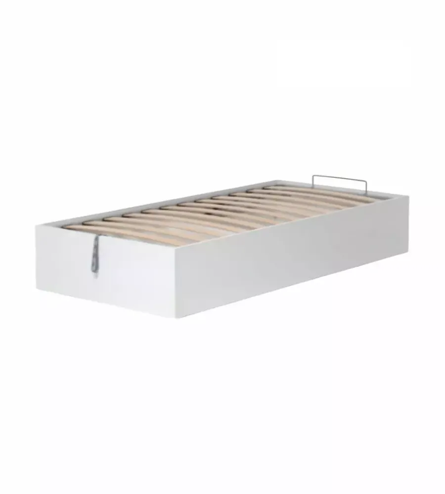 Letti E Comodini|Letto singolo contenitore "bed box" bianco 90x190 cm