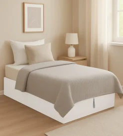 Letti E Comodini|Letto singolo contenitore "bed box" bianco 90x190 cm