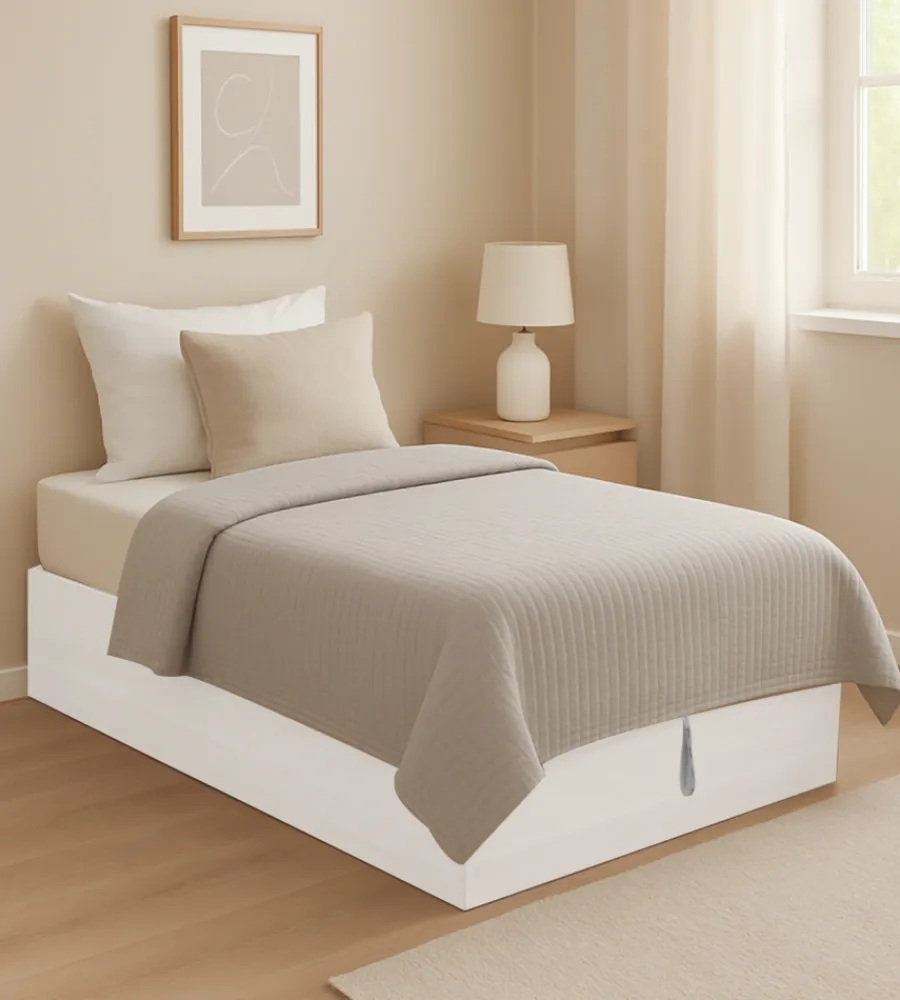 Letti E Comodini|Letto singolo contenitore "bed box" bianco 90x190 cm