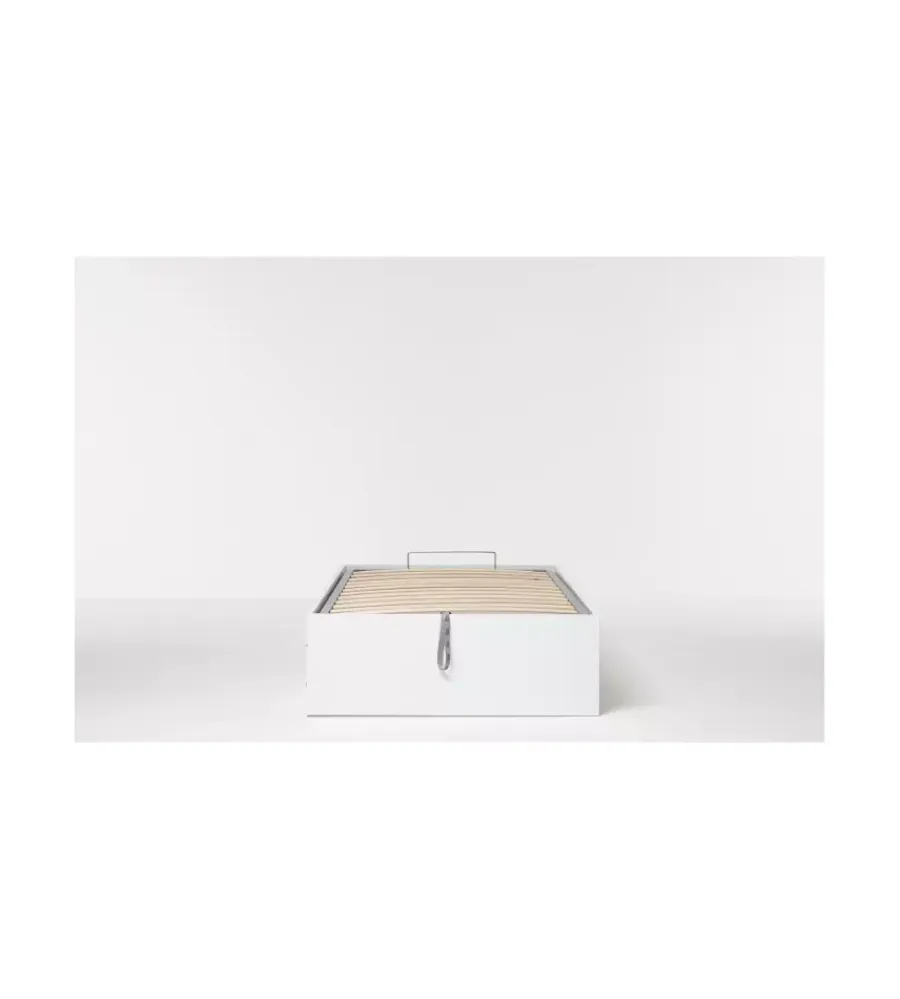 Letti E Comodini|Letto singolo contenitore "bed box" bianco 90x190 cm