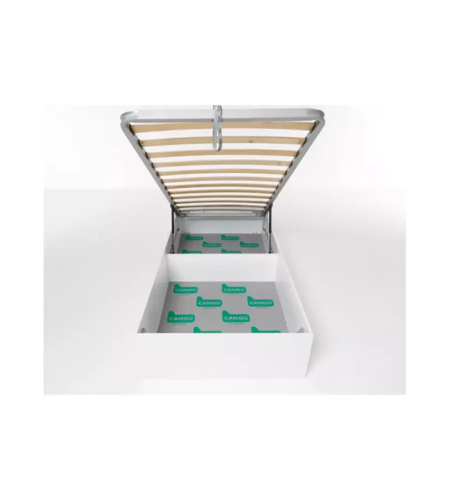 Letti E Comodini|Letto singolo contenitore "bed box" bianco 90x190 cm