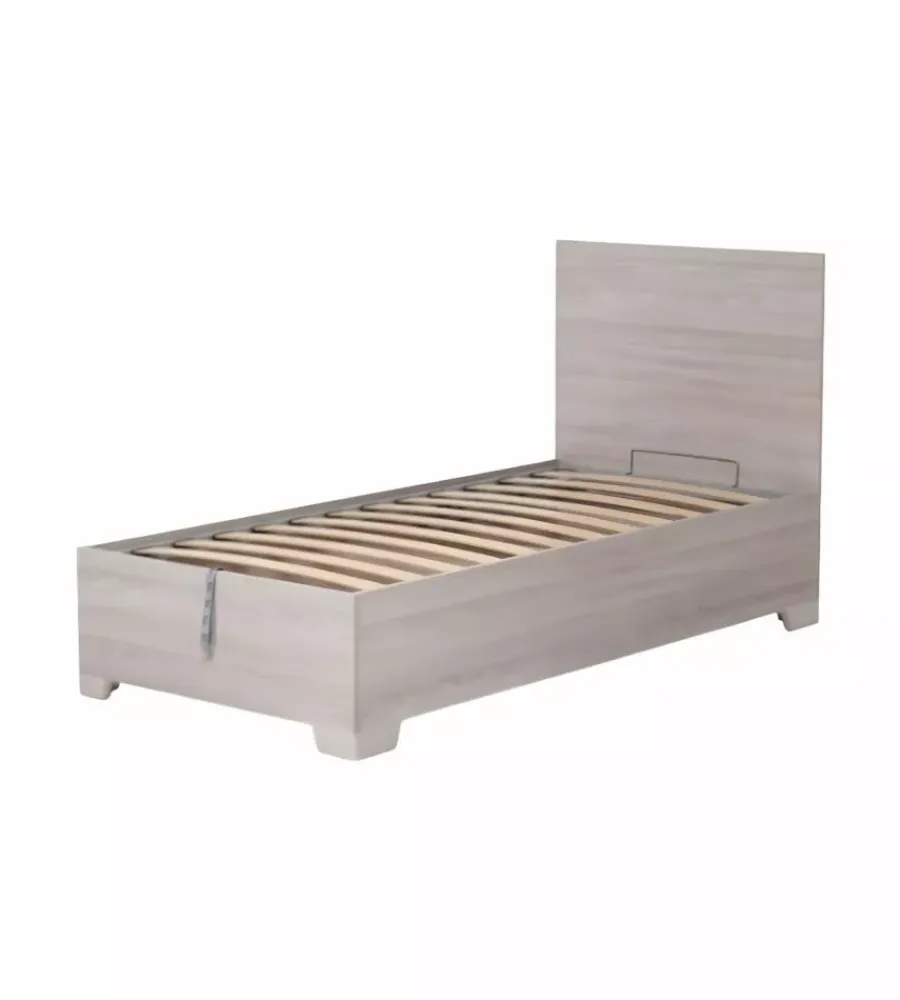 Hot Letto singolo contenitore con piedini "hi box" olmo naturale 90x190 cm Letti E Comodini