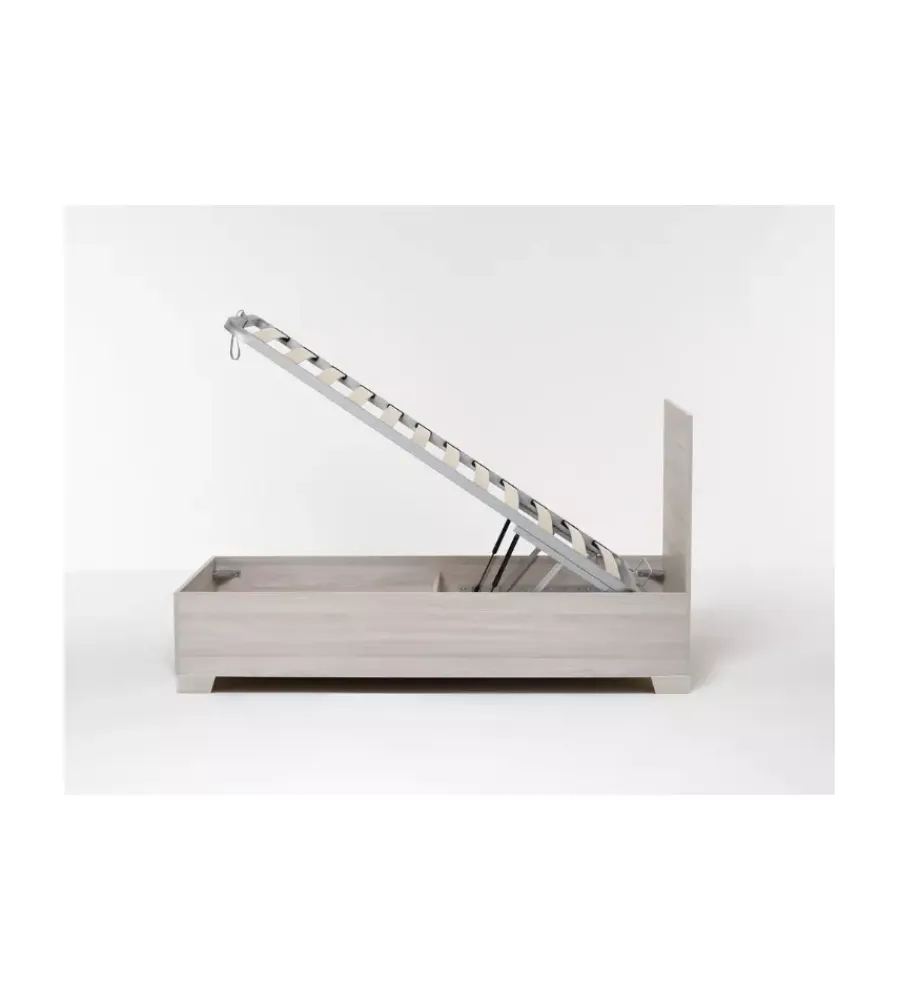 Hot Letto singolo contenitore con piedini "hi box" olmo naturale 90x190 cm Letti E Comodini