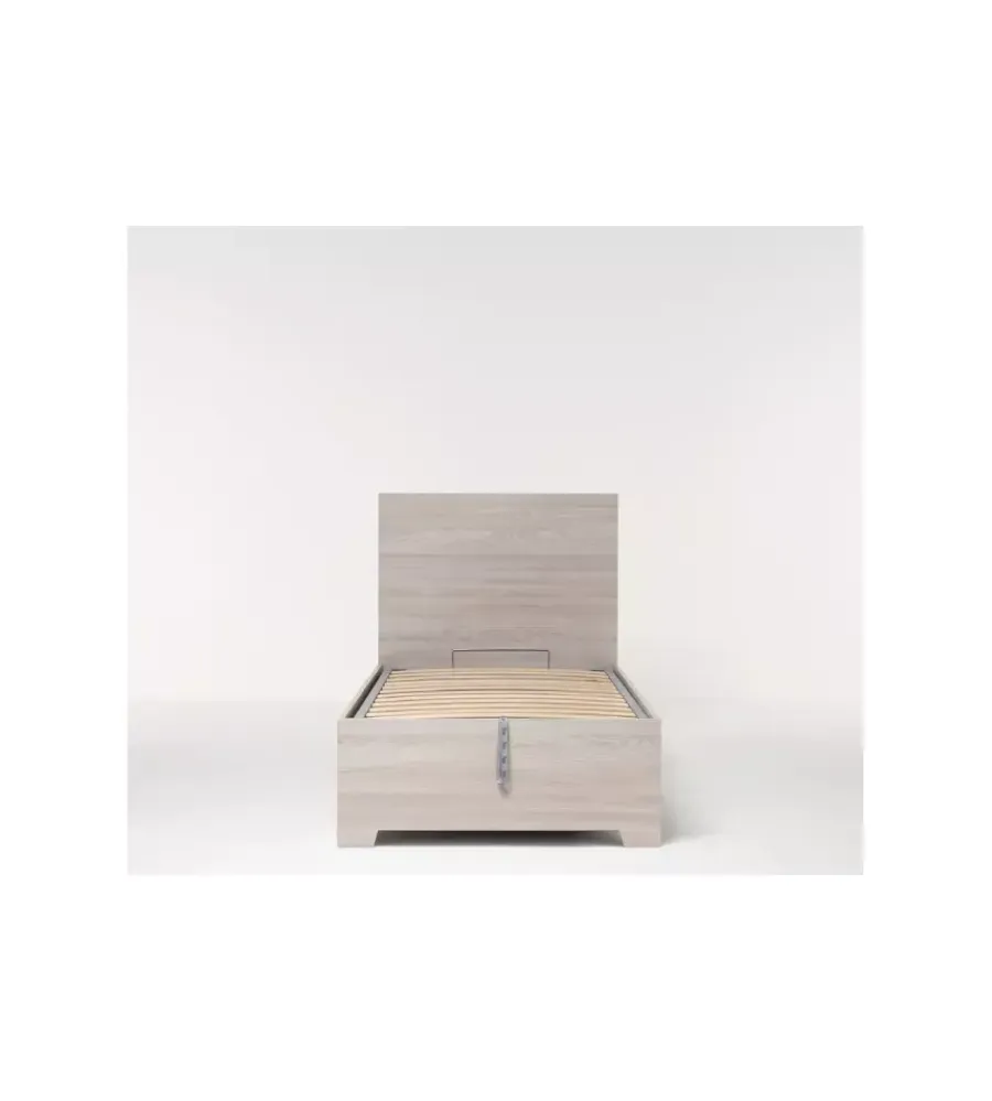 Hot Letto singolo contenitore con piedini "hi box" olmo naturale 90x190 cm Letti E Comodini