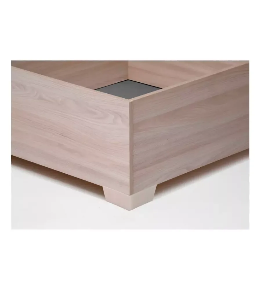 Hot Letto singolo contenitore con piedini "hi box" olmo naturale 90x190 cm Letti E Comodini