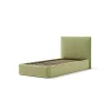 Letti E Comodini- Letto singolo contenitore "zoom" in tessuto verde 90x190 cm