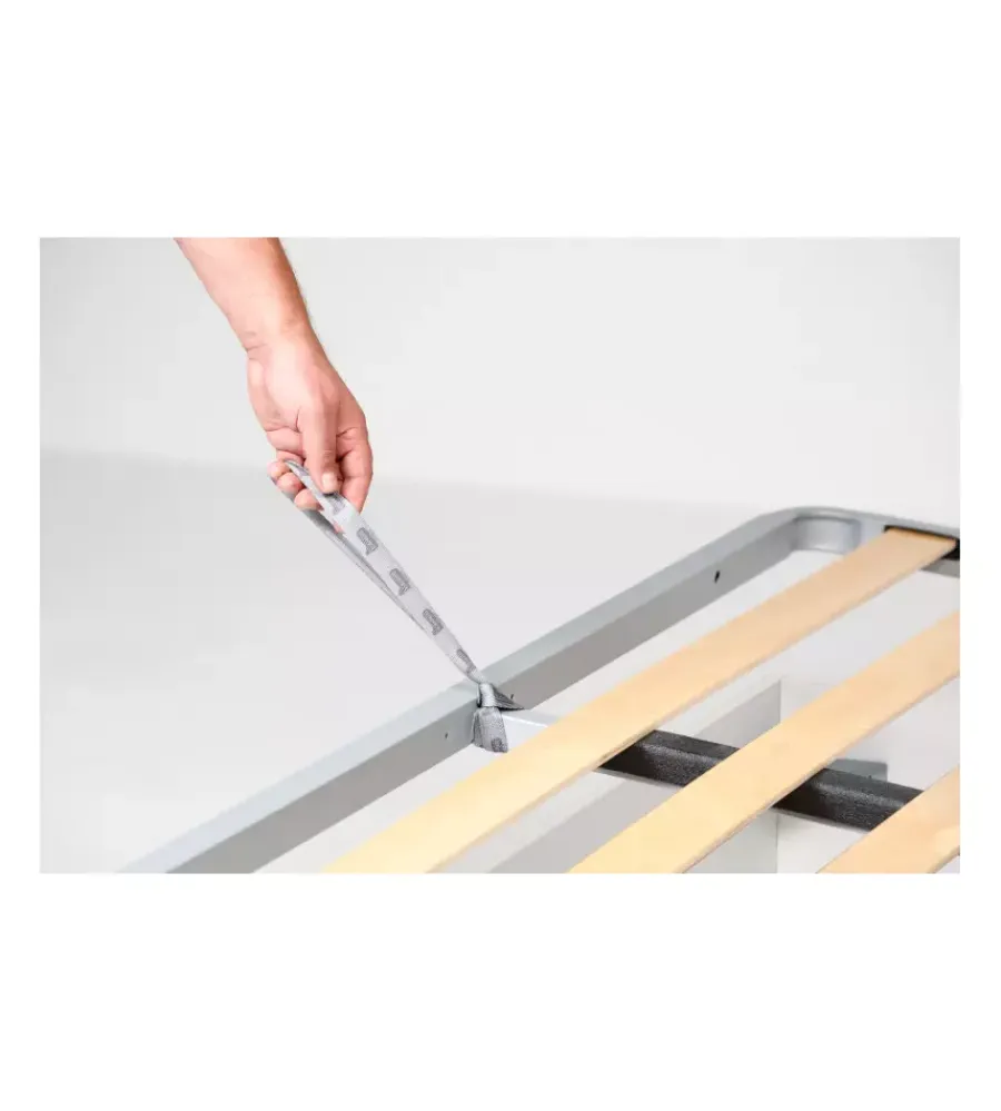 Letti E Comodini|Letto singolo contenitore con piedini "bed box" bianco 90x190 cm