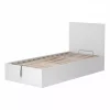 Letti E Comodini- Letto singolo contenitore "hi box" bianco 90x190 cm