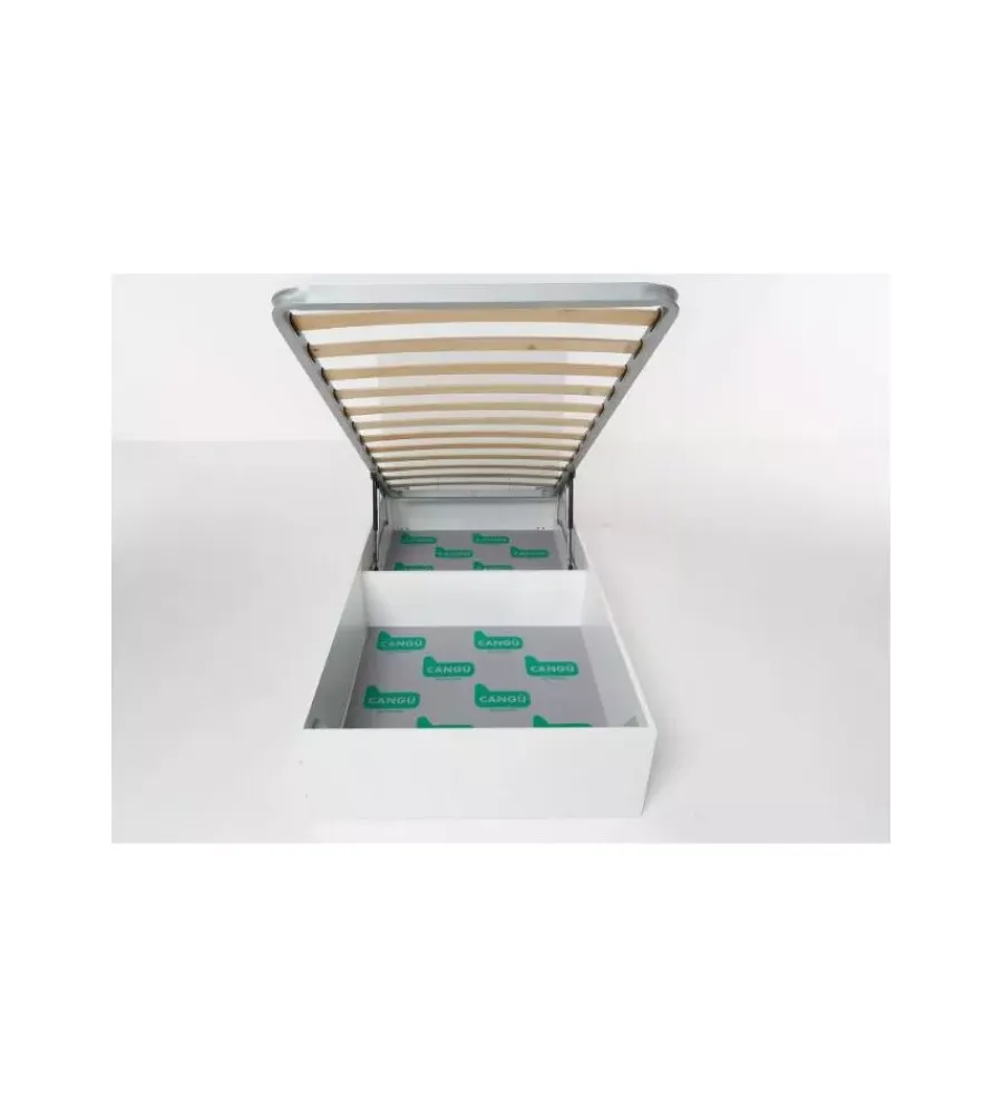 Letti E Comodini- Letto singolo contenitore "hi box" bianco 90x190 cm