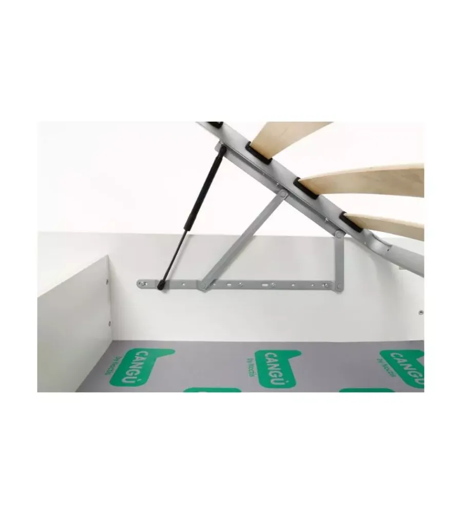 Letti E Comodini- Letto singolo contenitore "hi box" bianco 90x190 cm