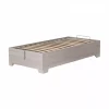 Letti E Comodini|Letto singolo contenitore con piedini "bed box" olmo naturale 90x190 cm