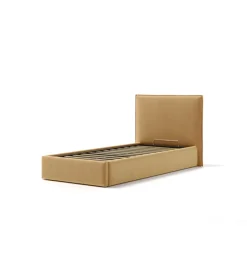 Letti E Comodini- Letto singolo contenitore "zoom" in tessuto arancione 90x190 cm
