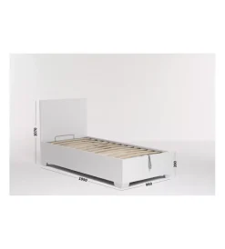 Letti E Comodini|Letto singolo contenitore con piedini