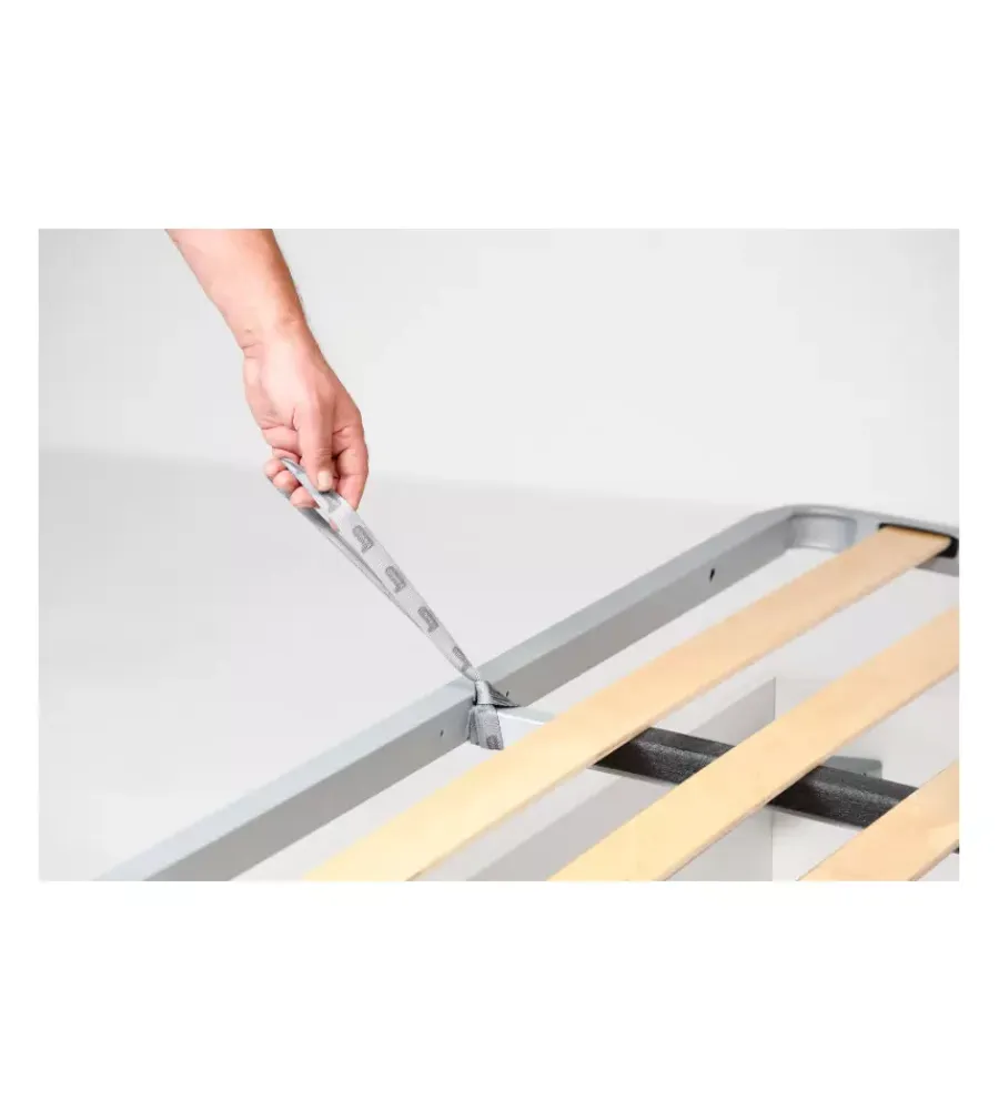 Letti E Comodini|Letto singolo contenitore con piedini "hi box" bianco 90x190 cm