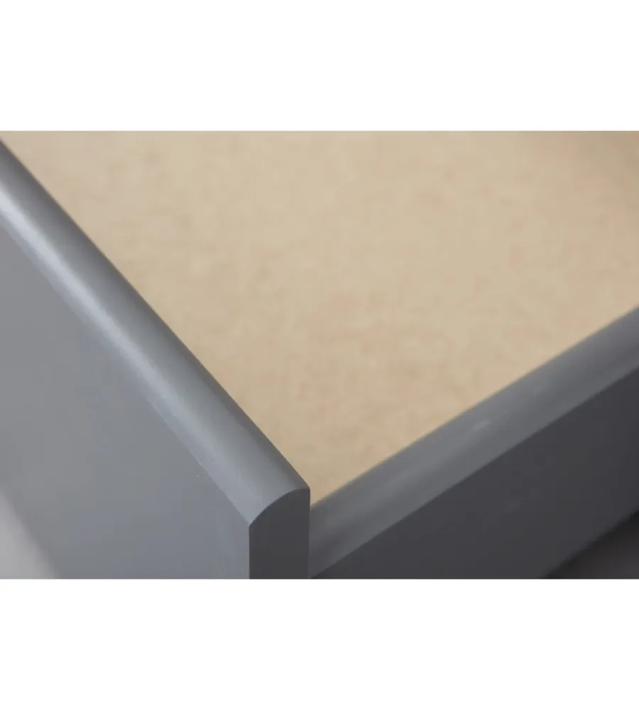 New Letto singolo grigio e letto estraibile con funzione divano 97x208x62 cm Letti E Comodini