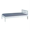 Clearance Letto singolo in pino massello bianco 96x206x72 cm Letti E Comodini