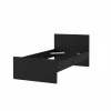 Letto singolo "naia" nero opaco 90x190 cm Letti E Comodini