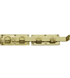 Clearance Leva di chiusura per cancello 430 x 72 mm. - zincato giallo Ferramenta Per Esterno