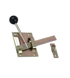 Ferramenta Per Esterno|Leva di chiusura piastra 80 x 100 mm. - zincato giallo