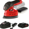 Outlet Levigatrice palmare a batteria 18v 2ah e caricabatterie Levigatrici