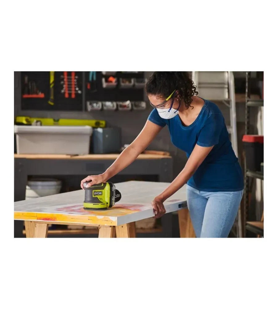 Ryobi Levigatrici|Levigatrice rotorbitale a batteria "r18ros-0" 18v, solo corpo macchina