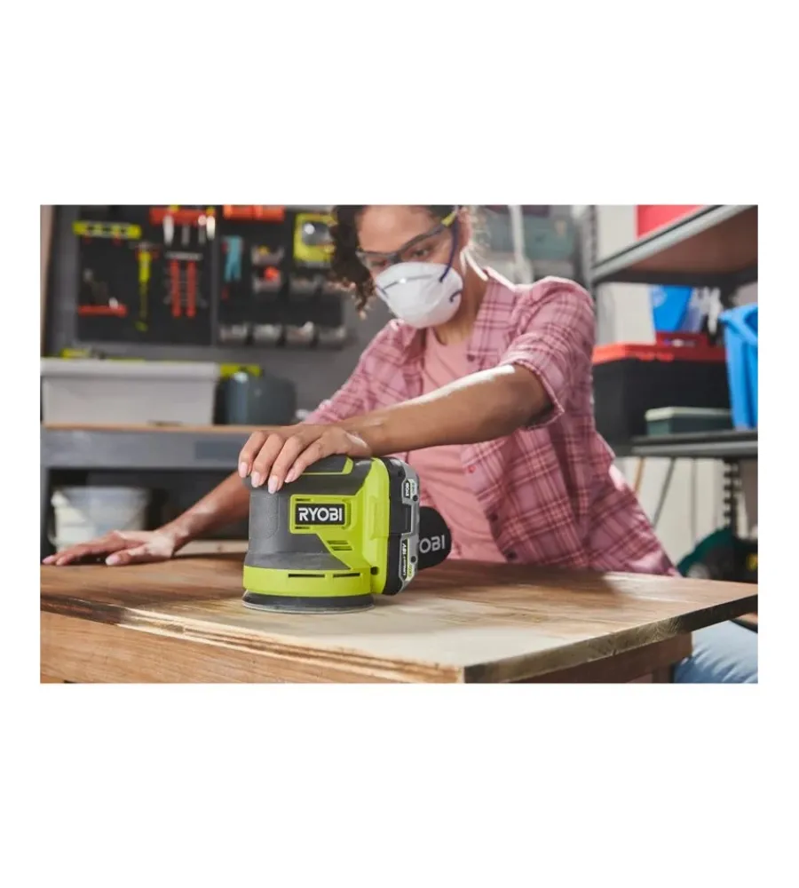 Ryobi Levigatrici|Levigatrice rotorbitale a batteria "r18ros-0" 18v, solo corpo macchina