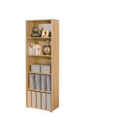 Librerie|Libreria 5 livelli in laminato rifinito rovere, 60x180x30 cm