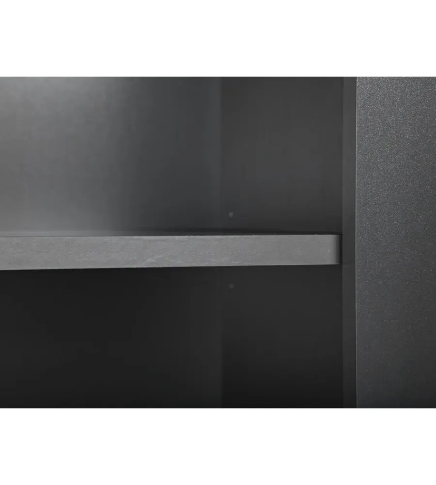 Librerie|Libreria 3 ripiani e 3 cassetti grigio e quercia, 68,6x41,6x190 cm