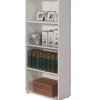 Librerie|Libreria 4 ripiani laminato bianco, 60x145x30 cm