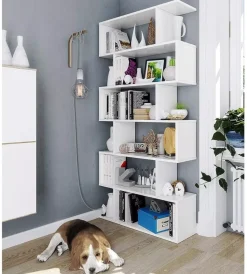 New Libreria "athena" bianco lucido, 110x25x97 cm Librerie