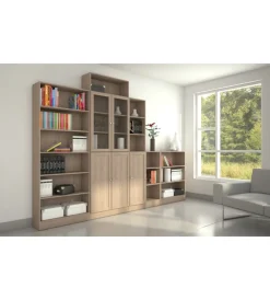New Libreria con 4 ripiani - tinta quercia - 40.6x26.7x204 cm Librerie