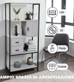 Mobili Da Ingresso-BellaHome Libreria con cassetti