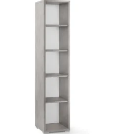 Librerie-Sarmog Libreria h185 l38 finitura cemento