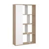 Librerie|Libreria "labirinto" bianco e quercia, 88x29x157 cm