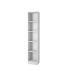 Librerie|Libreria stretta con 4 ripiani - tinta bianco - 40.6x26.7x204 cm.