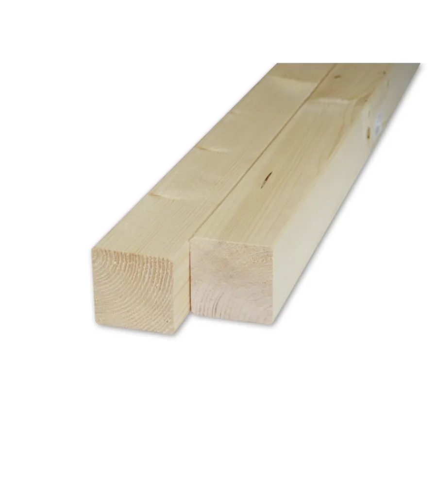 Outlet Listello in abete grezzo 80 x 80 x 2000 mm Listelli Abete Segati