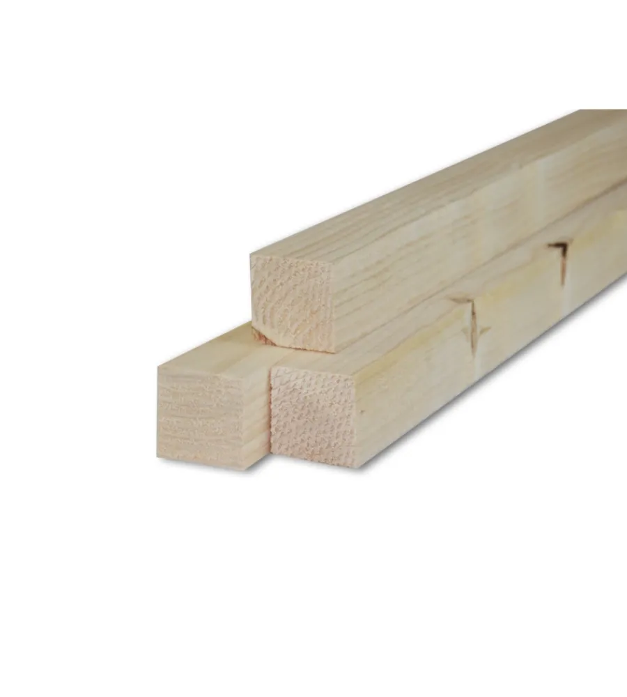 Listelli Abete Segati|Listello in abete grezzo 50 x 50 x 2000 mm