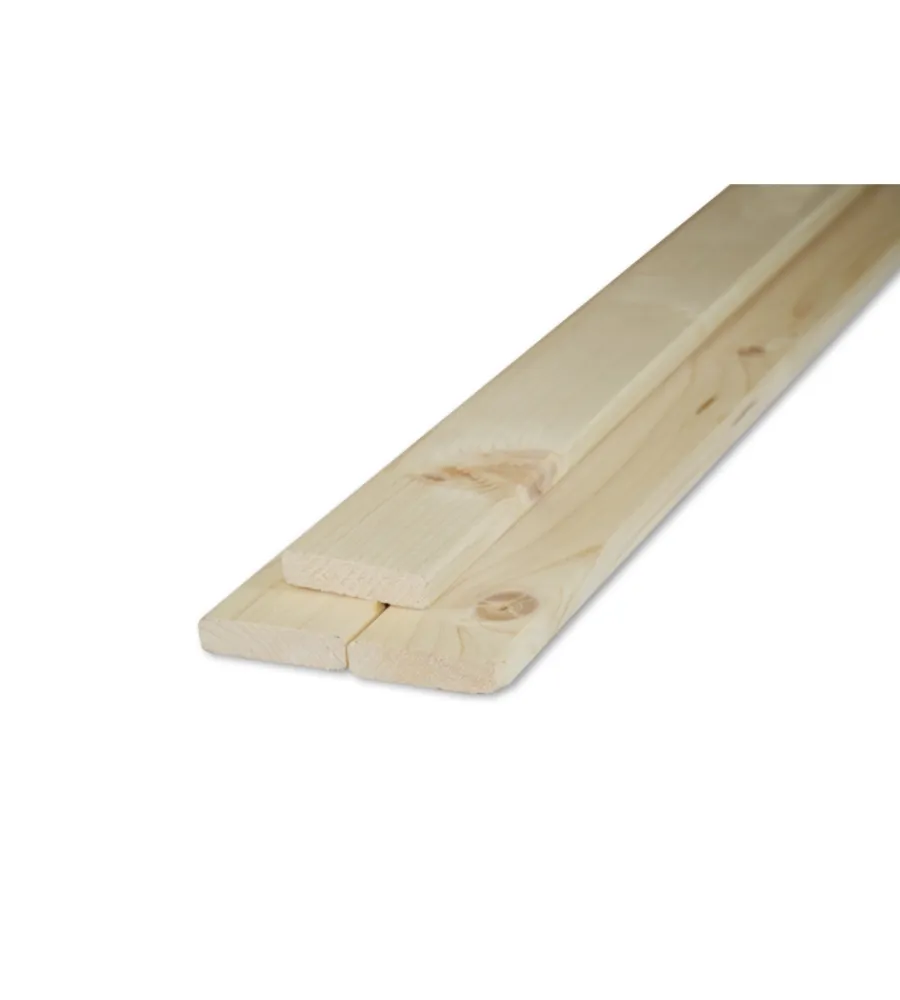 Clearance Listello in abete piallato 15 x 60 x 1000 mm Listelli Abete Piallati