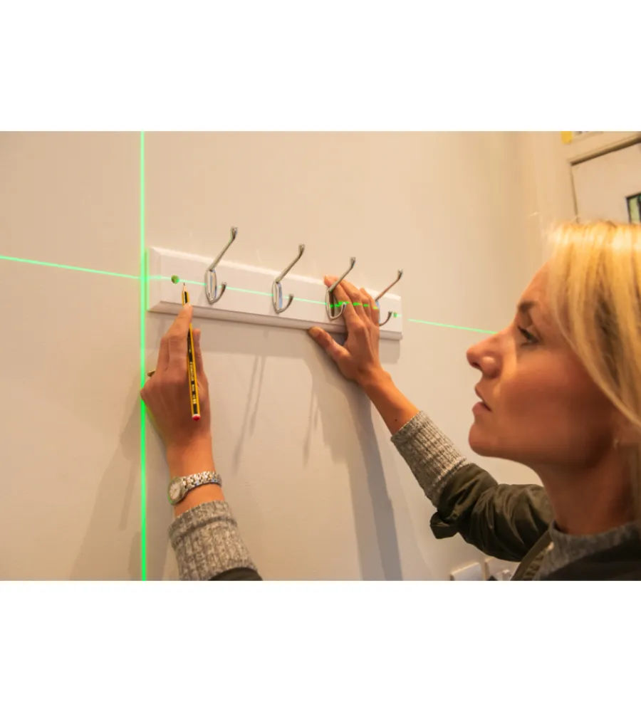 Hot Livella laser verde a 2 linee 15 metri rbcllg1 - Strumenti Di Misurazione
